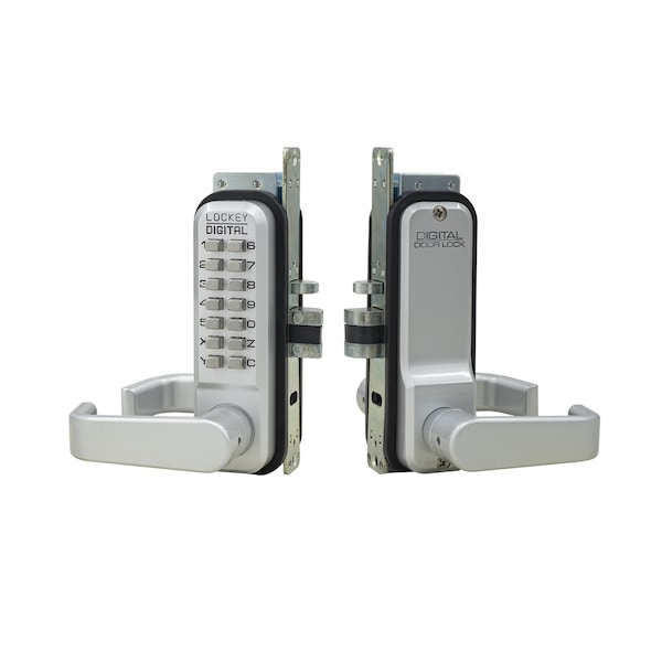 Mechanical Keyless Narrow Stile Lever Lock Single Combination White